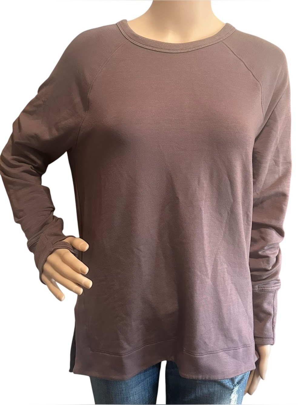 Athleta Coaster Luxe Recover Sweatshirt Sz S Dusty Purple